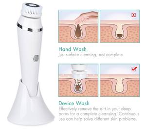 แปรงทำความสะอาดผิวหน้าแบบหมุนได้ 360 องศา ชาร์จผ่าน USB กันน้ำ พร้อมระบบสั่นทำความสะอาดรูขุมขนอย่างล้ำลึก - Product Image 3