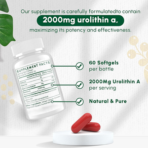 Rosebest Integratore Vegano Naturale di Urolitina A 2000mg in Capsule Softgel ad Alto Assorbimento per Vitalità Cellulare e Anti-invecchiamento - Product Image 4