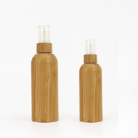 Gros Bambou Soins De La Peau Cosmétique Emballage En Verre D'huile Essentielle Lotion Pompe De Pulvérisation Bouteille Série De Jeu Et Crème Pour Le Visage Pot Ensemble