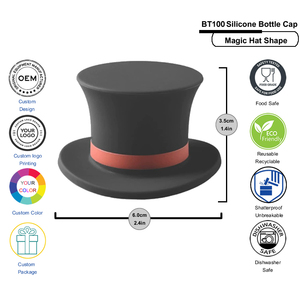 Hot bán bán buôn ma thuật hat hình dạng rượu vang rượu sâm banh chai <span class=keywords><strong>pourer</strong></span> và nút chai - Product Image 2