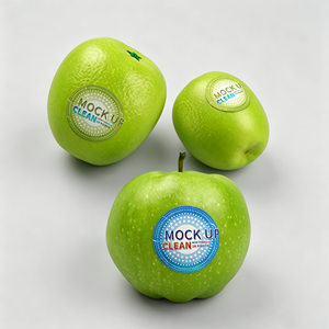 Étiquettes autocollantes rondes personnalisées pour fruits, imperméables, autocollantes, pour pommes, oranges, fruits frais, pour l'emballage des fruits frais - Product Image 1