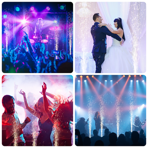 UKING 2 pièces avec flight case, machine à étincelles froides 800W pour effets de scène et de mariage, équipement DMX, télécommande, machine à feux d'artifice - Product Image 6