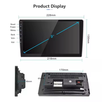Autoradio Android universel 9 pouces double DIN avec écran tactile stéréo à écran partagé, CarPlay et lecteur multimédia