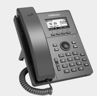 Teléfono IP Gigabit PoE Flyingvoice P10U con Pantalla LCD Retroiluminada de 2.3 Pulgadas 132x64, Conferencia de 6 Vías, Voz HD, VoIP para Oficina