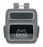 Sac à dos pour chat à double fenêtre avec roulettes, accent néon, chariot de voyage pour animaux de compagnie, imprimé graphique, sac de transport à roulettes pour chien, base détachable – Grande Vente