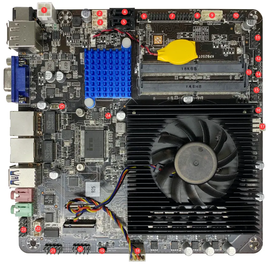 YCTipc 17*17 ס""מ AMD R7 4700U לוח אם כפול תצוגה מעולה מיני מחשב שולחני