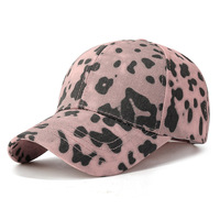 Casquette de baseball en coton à 6 panneaux avec logo brodé 3D personnalisé, imprimé camouflage léopard noir, pour activités de plein air, tactique, streetwear, OEM, MOQ 50