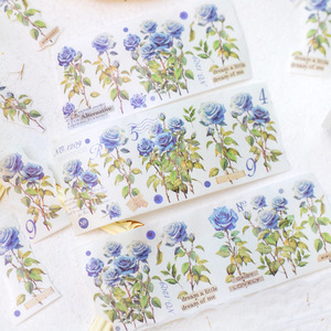 Endless Summer Love Song Series Vintage Flower Handnet <span class=keywords><strong>D</strong></span>écoration Matériel 2m Longueur/Rouleau Recyclage Autocollant 4 Styles Caoutchouc - Product Image 1