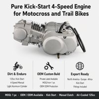 Ensemble moteur de moto enduro Yinxiang 125cc à démarrage au pied, embrayage manuel, 4 vitesses, refroidissement par air, directement de l'usine