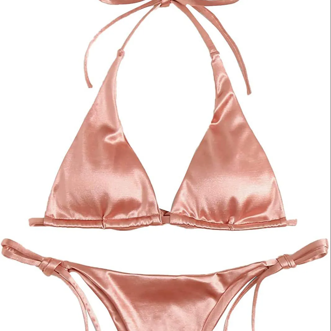 Quites 2023 Nieuwe String Badpakken Voor Vrouwen Sexy Bikini Strandpak Satijn Bikini Mode Luxe Badpak Vrouwen