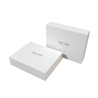 Caja de Regalo Rígida Blanca Plegable de Papel Personalizada para Vestidos, Caja de Regalo Magnética para Bufandas, Caja de Almacenamiento para Camisetas y Prendas