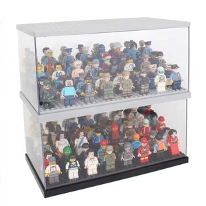 Boîte de rangement pour figurines de blocs de construction, acrylique transparent, anti-poussière, petite figurine compatible pour jouet DIY - Product Image 1