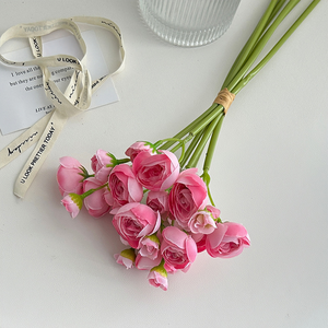 H651 Fleurs artificielles goutte de rosée, bouquets de mariage, décoration intérieure fraîche et <span class=keywords><strong>simple</strong></span>, accessoires de photographie - Product Image 6