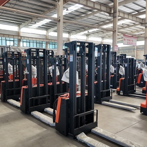 電動クレーン倉庫フォークリフトウォーキーリーチトラックスタッカー狭通路スマートハンドフォークリフト手動パレットCEミニセルフローディング - Product Image 5