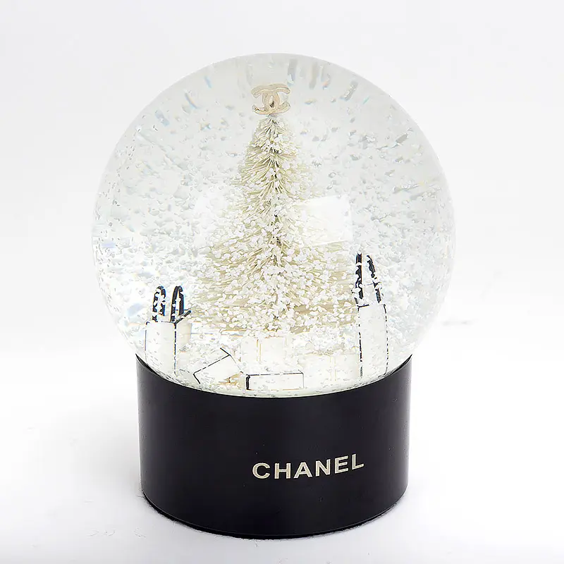Personalizado regalos de Navidad de nieve de plástico de globo con Base de ABS