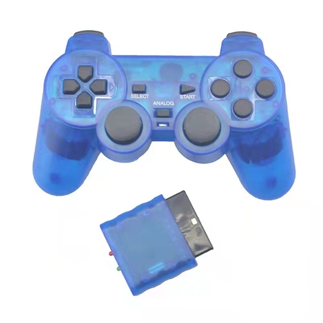 2.4G Wireless Joypad for PS2 Game Controller Transparent Joystick Joypad for PS2 Console Gamepad