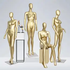 金色黑白模型新型金色人体模型全身性感人体模型站立女性人体模型展示