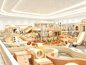 สนามเด็กเล่นในร่ม Aoleao Custom Farm พร้อมสไลเดอร์ไม้ บ่อบอล และอุปกรณ์ปีนป่ายสำหรับเด็ก ได้รับการรับรองมาตรฐาน CE TUV CPC - Product Image 3