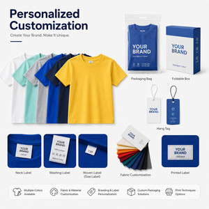 T-shirt Enfant Personnalisable avec Logo, 100% Coton Premium Doux et Respirant, Col Rond, Bleu Royal, Tailles S-XL, Vente en Gros - Product Image 5