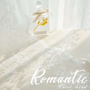 ZSHINE français brodé dentelle <span class=keywords><strong>rideau</strong></span> pour chambre <span class=keywords><strong>baie</strong></span> vitrée pour blocage de la lumière crème Style princesse chambre <span class=keywords><strong>blanc</strong></span> gaze <span class=keywords><strong>rideau</strong></span> - Product Image 2