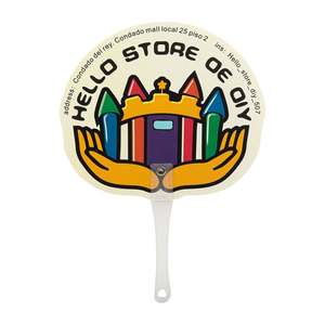 Abanico Promocional Personalizado de Plástico PP, Abanico Pequeño de Mano con Logotipo Impreso - Product Image 5