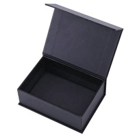 Boîte rigide de luxe noire à fermeture magnétique en forme de livre, avec plateau en mousse EVA découpé sur mesure, emballage cadeau pour outils et gadgets