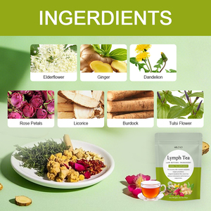 Sachet de thé détox naturel à base de plantes Pissenlit <span class=keywords><strong>Hibiscus</strong></span> Feuille de busserole pour la circulation lymphatique Nettoyant pour le drainage lymphatique - Product Image 3