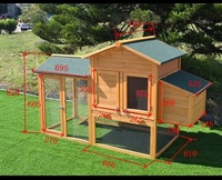 2025 bois grand lapin pas cher Mobile poulailler Cage extérieur nichoir chat cabane Portable poulailler pour élever des animaux de compagnie de poulet