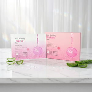 Masque facial en feuille hydratant Pinktox à l'acide hyaluronique et au collagène, sans huile, sans parfum, pour le soin des pores, adapté à tous les types de peau - Product Image 4