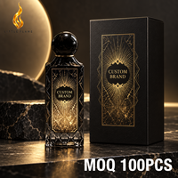 Huile de parfum personnalisée LF, flacon en verre noir facetté avec bouchon boule, carton doré, personnalisation OEM, finition sculptée, style Heritage