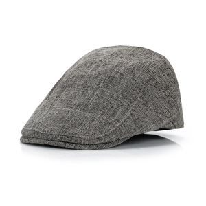 Venta al por mayor Vintage Retro transpirable otoño primavera cáñamo Lino Newsboy sombrero boina para hombres - Product Image 3