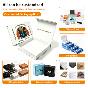 Boîte d'emballage pliable en kraft durable avec logo personnalisé pour vêtements, <span class=keywords><strong>t</strong></span>-shirts, e-commerce, expédition et envoi postal - Product Image 4