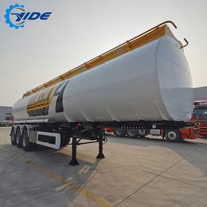 Semi-remorque citerne à carburant en acier au carbone Q235 60000L avec déflecteur <span class=keywords><strong>anti</strong></span>-ondulation et valve de fond d'urgence, camion-citerne à carburant, camion-citerne à huile - Product Image 2