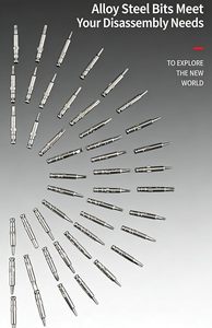 Kit de Destornilladores 24 en 1, Juego de Herramientas de Reparación con Bolsa de Almacenamiento para Electrónicos, Consolas de Juegos, Gafas, Artículos del Hogar, Precisión 24 en 1 - Product Image 3