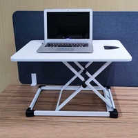 Bureau à domicile poste de travail ergonomique stable assis debout bureau écran d'ordinateur ordinateur portable pneumatique convertisseur de bureau debout