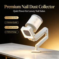Aspirateur portable pour nail art avec ventilateur extracteur et lumière, purificateur d'air de bureau, collecteur de poussière pour salons de manucure et nail art