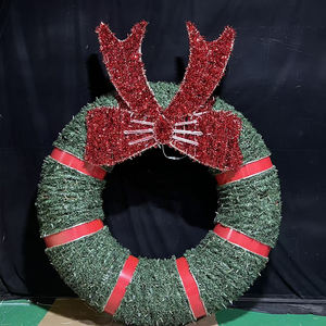 Guirnalda Navideña 3D con Marco <span class=keywords><strong>de</strong></span> Hierro, Guirnalda LED Grande para Exteriores, Decoraciones <span class=keywords><strong>Luminosas</strong></span> para Calles, Centros Comerciales, Escenarios Festivos - Product Image 6