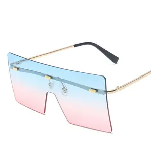 2024 Новые популярные квадратные модные светоотражающие красочные женские дизайнерские солнцезащитные очки с Большой рамкой