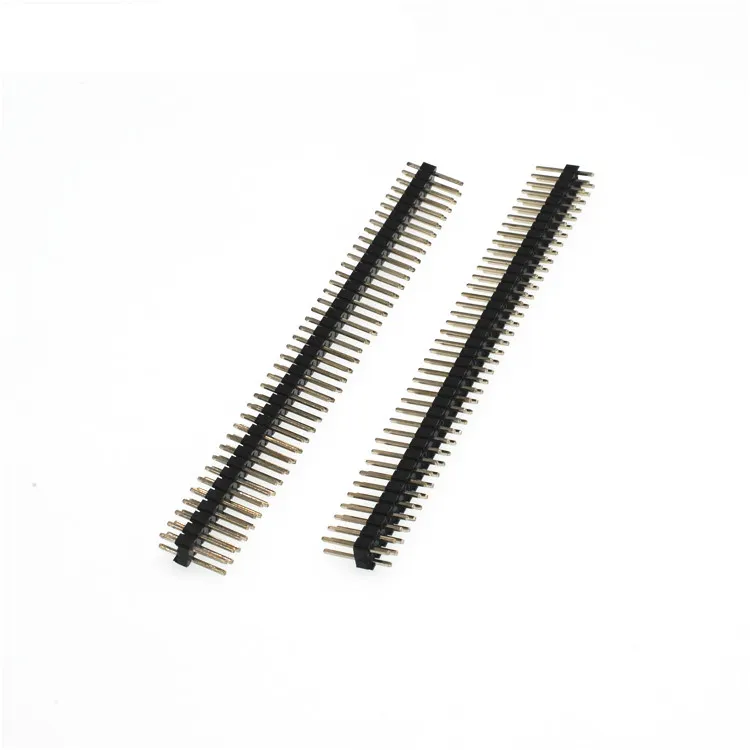 Customizable Gold Plated Pin Header Smt 16p 1x40 Straight Right Angle 1.27 1.0 2.0 2.0mm 1.27mm 2.54mm Idc Box Header Connector