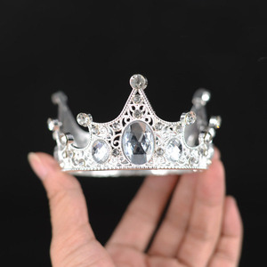 Venta al por mayor pastel de cumpleaños niños flores de cumpleaños corona de cristal <span class=keywords><strong>mini</strong></span> corona de rey - Product Image 6