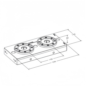 Système de serrage à <span class=keywords><strong>point</strong></span> zéro <span class=keywords><strong>AMF</strong></span> 3A-110008, 2 centres de serrage, 20 kg, pneumatique, pour centre d'usinage CNC - Product Image 2