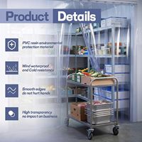 Ensemble de rideaux en PVC transparent, rideaux en plastique robustes pour chambre froide, entrepôt, unités de stockage et garage