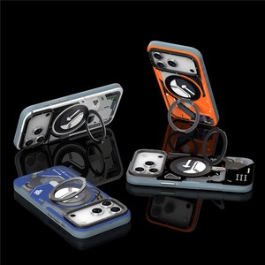 <span class=keywords><strong>YOUNGKIT</strong></span> สำหรับ iPhone 17 Pro Max เคสแม่เหล็กพร้อมขาตั้งหมุนได้ฝาครอบโทรศัพท์ TPU แบบ IMD – สีส้ม - Product Image 6