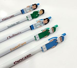 Cartoon Doctor Nurse Character Clip Click <b>Ballpoint</b> <b>Pen</b>, Medical Themed Retractable Advertising Signature <b>Pen</b> Custom Logo - Product Image 5