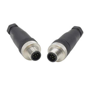 Conectores de Cableado Automotriz M12 al por Mayor, Conector Recto para Soldar, Ensamblaje en Campo, Enchufe Impermeable IP67, Terminales Macho de Latón Niquelado de 6 Pines - Product Image 3