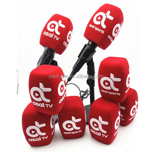 Pelindung Mikrofon Busa untuk TV Olahraga Somalia Asal, Logo Merek Tercetak, Bendera Mikrofon untuk Reporter - Product Image 1