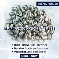 Granulés d'aluminium blanc argenté de marque CHUHUA, pureté 99,7 %, désoxydant pour la sidérurgie, usage industriel, qualité de désoxydation