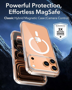เคสโทรศัพท์สำหรับ iPhone 16 Pro Max รุ่นใหม่ โปร่งใส สีไทเทเนียมทะเลทราย แม่เหล็ก<span class=keywords><strong>ดู</strong></span>ดติดแน่น หมุนได้ ป้องกันการตก รุ่น 15pro และ 16plus - Product Image 4