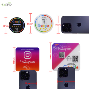 Placa Acrílica NFC con Chip NFC213 <span class=keywords><strong>de</strong></span> 13.56MHz, Blanca/Negra, Imprimible, en Stock, con Adhesivo - Product Image 5