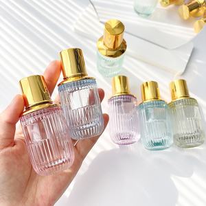 Color perfume <b>bottle</b> press <b>spray</b> <b>bottle</b> glass <b>empty</b> <b>bottle</b> sample <b>bottle</b> 30ml sub <b>bottle</b> portable cylindrical gold cap - Product Image 2